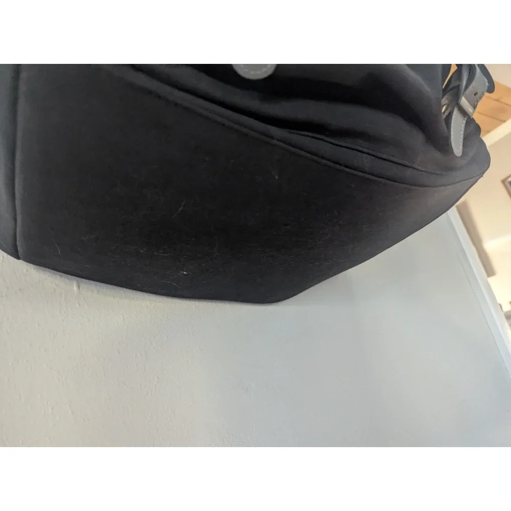 Bellaruso Black Canvas Duffel Bag Travel Weekender Shoulder Strap
